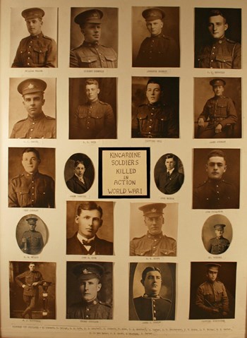 Kincardine Soldiers Killed in Action, WWI, courtesy of RCL 183
